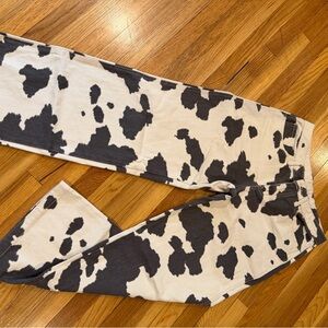 Target Black and White Cow Print Wide Leg Pants
